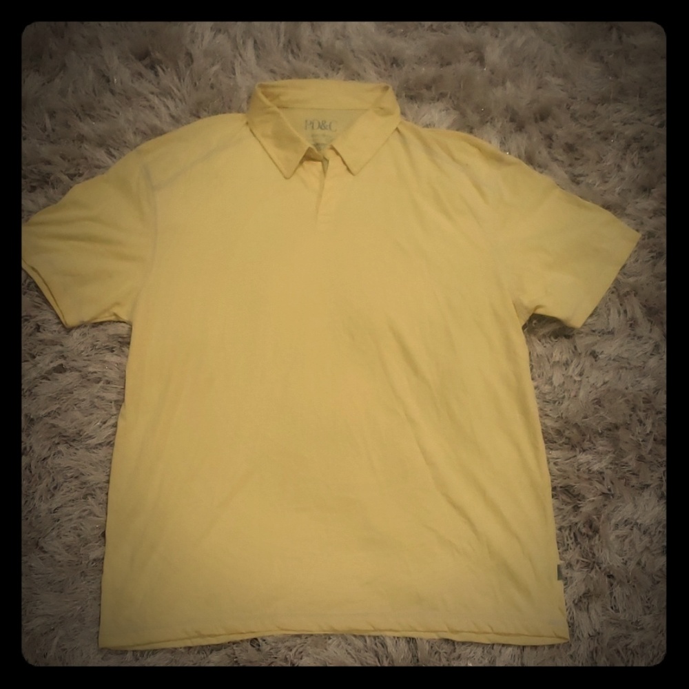 Beautiful soft yellow collared shirt